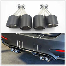 Car Matte Black Carbon Fiber Exhaust Muffler Pipe Universal For Car Suv Off-road