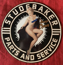 Vintage Style Studebaker Parts And Service Advertising Sign Porcelain 12 Inch