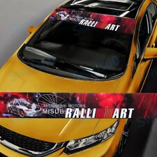 Windshield Vinyl Banner Front Window Decal Sticker For Mitsubishi Evo Ralliart