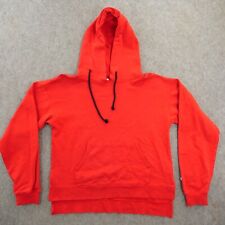 Hudson Jeans Hoodie Mens Medium Red Sweatshirt Drawstring Hooded Logo