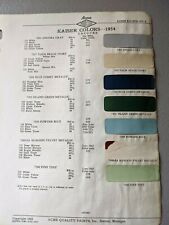 1954 Kaiser Frazer Color Paint Samples