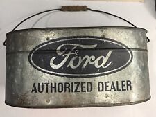 Ford Authorized Dealer Galvanized Tin Tool Box 12x9