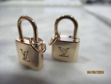 Louis Vuitton Lv 2 Zipper Pull Charm Soft Gold Tone Metal Lock 20x12mm