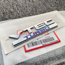 New Genuine Vtec Turbo Rear Emblem Jdm Decal Badge For Honda Civic Jazz City