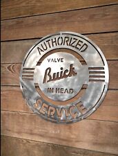 Buick Cars Service Sign Oil Gas Pump Vintage Antique Parts Garage Wildcat Rat