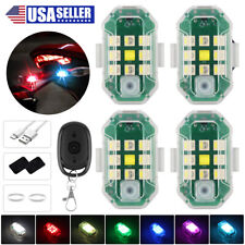 4pcs Wireless Led Strobe Light 7 Colors Rechargeable Flashing Light With Remote