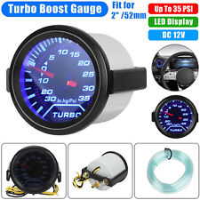 Universal Car Led Psi Turbo Boost Gauge Pressure Vacuum Smoked Face For 2 52mm