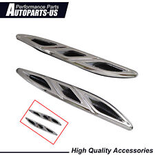 Pair Left Right Front Hood Vent Chrome Trim Molding For Buick Verano 12-16