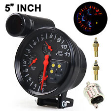 5 Car Racing Rpm Tachometer Water Oil Temperature Gauge Oil Pressure Meter D2g6