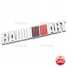 Mitsubishi Ralliart Logo Letter Sport Rear Liftgate Tailgate Lid Badge Emblem