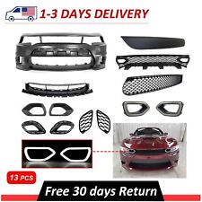 Front Bumper Cover Full Body Kit Wlight Hellcat Style Fits 15-22 Dodge Charger