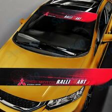 Front Window Windshield Vinyl Banner Decal For Mitsubishi Ralliart Racing Stickr