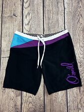 Oneill Womens Black Sustainable Saltwater Stretchcolor Block Board Shorts Sz 7