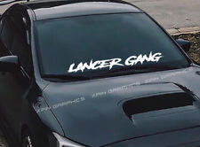 Lancer Gang Windshield Window Car Decal Sticker Banner Vinyl Fits Mitsubishi D
