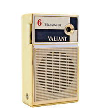 Valiant 6 Transistor Am Pocket Radio W Case Model V-666 - 1965