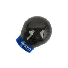 Real Carbon Fiber Momo Black Blue Ball Manual Gear Shift Knob Shifter