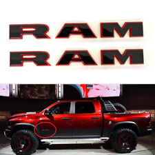 2x Oem Black Ram Emblem Front Badge For 2019 2020 Ram 1500 2500 3500 Red Frame F