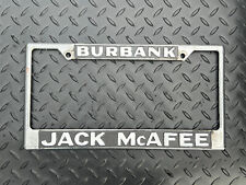 Vtg Jack Mcafee Porsche Vw Burbank Ca Dealer License Plate Frame 356 550 Spyder
