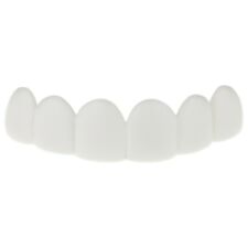 Mens White Teeth Grillz Top 6 Teeth Bright Smile Pre-made Instant Mouth Grills