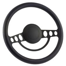 14 Black Nostalgia Steering Wheel With Black Vinyl Wrap And Horn Button 9-hole