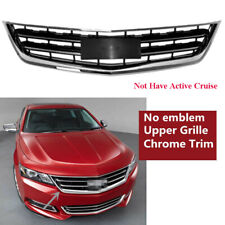 Front Bumper Upper Grill Grille Chrome Black Fit For Chevrolet Impala 2014-2020
