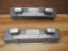 Mt Valve Covers With Vintage Breathers Sb Chevy Finned Aluminum Mickey Thompson