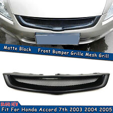 For Honda Accord 7th 2003 2004-2005 Front Bumper Grille Matte Black Fiberglass