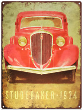1934 Studebaker Mancave Garage Shop Mechanic Metal Sign Repro 9x12 60297
