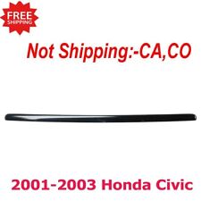 New Front Hood Molding Trim For 2001-2003 Honda Civic Black Plastic Ho1235103