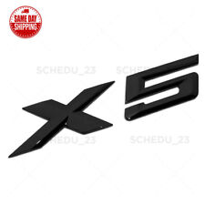 14 Gloss Black X5 Letter Logo Emblem Badge Liftgate Rear Trunk Abs M Sport
