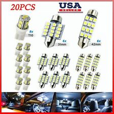 For Nissan 20pcs Led Interior Lights Bulbs Kit Car Trunk Dome License Plate Lamp