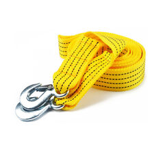 3 Tons 9.8ft Car Tow Cable Towing Strap Rope With 2 Hooks Emergency Heavy Duty