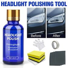 Pro Car Headlight Lens Restoration Repair Kit Polish Cleaner Cleaning Tool