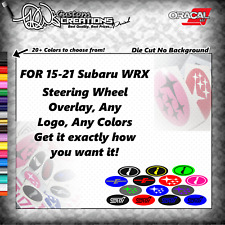 For Subaru Impreza 15-21 Steering Wheel Emblem Overlay Sti Wrx Decal Vinyl Va Vb