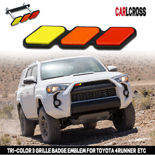 1pc For Toyota Sequoia Trd 4runner Tundra Tri-color 3 Grille Badge Emblem