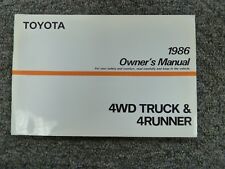 1986 Toyota Truck 4runner Owner Owners Operator Guide Manual Deluxe Sr5 2.4l