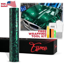 Essmo Pet Marble Forged Gloss Carbon Fiber Emerald Green Car Vinyl Wrap Decal