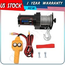 2000lb Electric Winch Towing Trailer Steel Cable Off Road For Jeep Wrangler New