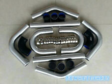 2.5 64mm Aluminum Universal Intercooler Turbo Piping Pipe Kit Black Hose Kits