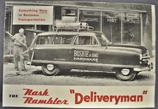 1952 Nash Rambler Deliveryman Wagon Sedan Delivery Brochure Excellent Original