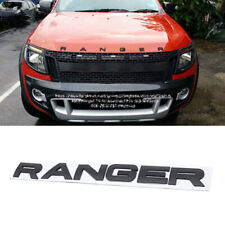 For Ford Ranger 2012-2023 Matte Black Front Hood Ranger Emblem Letters Logo 6pcs