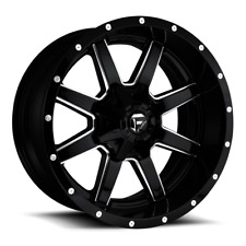 2 New Gloss Black Milled Fuel Wheels Maverick D610 22x12 8-170 104785
