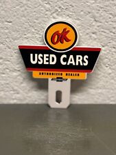Ok Chevrolet Metal Plate Topper Car Dealership Sales Service Truck Gas Oil Sign