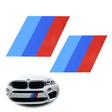 7x7 Iconic M-performance Tri-color Decal Sticker For Bmw Side Skirt Bumper Hood