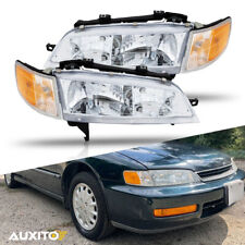 2x Assembly Headlight Set Fit For 1994-1997 Honda Accord Left Right Side