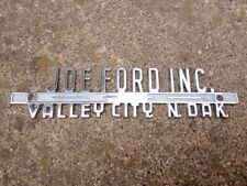 ---vintage Joe Ford Inc Vehicle Dealer Emblem Valley City North Dakota