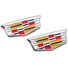 2p New Cadillac Fender Marker Side Body Logo Badge Emblem Car Decoration Sport V