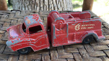 Vintage 1956-60 Try Size Red Fire Truck Missing Parts