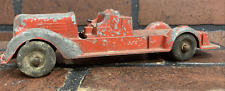 Vintage Red Metal Fire Truck For Parts Or Repair