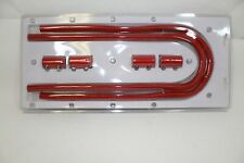 Heater Hose Kit 44 Universal Stainless Hose Aluminum End Caps Red Coating